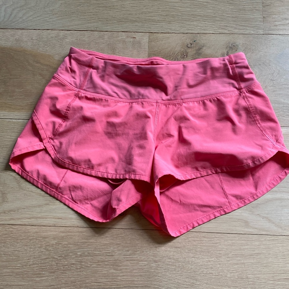 Pink lululemon athletic shorts